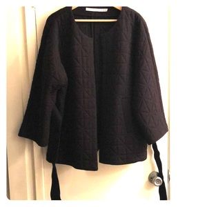 & Other Stories Cotton Coat - Black. Size 6